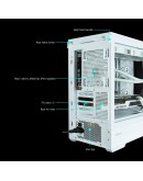 Zalman кутия Case mATX - P30 White - aRGB, Tempered Glass