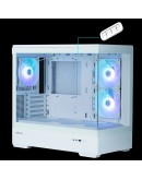 Zalman кутия Case mATX - P30 White - aRGB, Tempered Glass