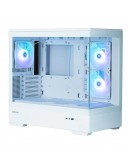 Zalman кутия Case mATX - P30 White - aRGB, Tempered Glass