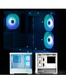 Zalman кутия Case mATX - P30 White - aRGB, Tempered Glass