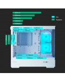 Zalman кутия Case mATX - P30 White - aRGB, Tempered Glass