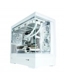 Zalman кутия Case mATX - P30 White - aRGB, Tempered Glass