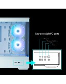 Zalman кутия Case mATX - P30 White - aRGB, Tempered Glass