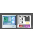 Zalman кутия Case mATX - P30 White - aRGB, Tempered Glass