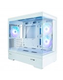 Zalman кутия Case mATX - P30 White - aRGB, Tempered Glass