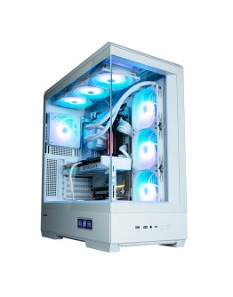 Zalman кутия Case ATX - P50 DS White - Digital Display, Addressable RGB