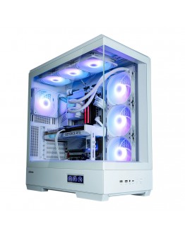 Zalman кутия Case ATX - P50 DS White - Digital Display, Addressable RGB