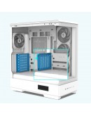 Zalman кутия Case ATX - P50 DS White - Digital Display, Addressable RGB