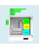 Zalman кутия Case ATX - P50 DS White - Digital Display, Addressable RGB