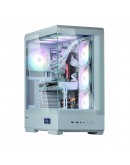 Zalman кутия Case ATX - P50 DS White - Digital Display, Addressable RGB