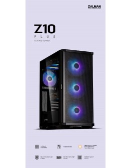 Zalman кутия Case EATX - Z10 PLUS - Tempered Glass