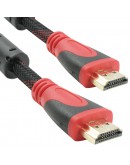 Кабел DeTech HDMI - HDMI M/M, 3m, С оплетка и ферит -18019