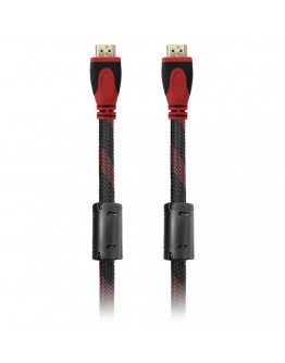 Кабел DeTech HDMI - HDMI M/M, 3m, С оплетка и ферит -18019