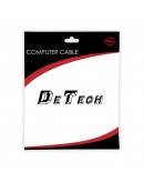 Преходник DeTech Mini DP то DVI, HDMI, VGA 10см, Бял - 18157