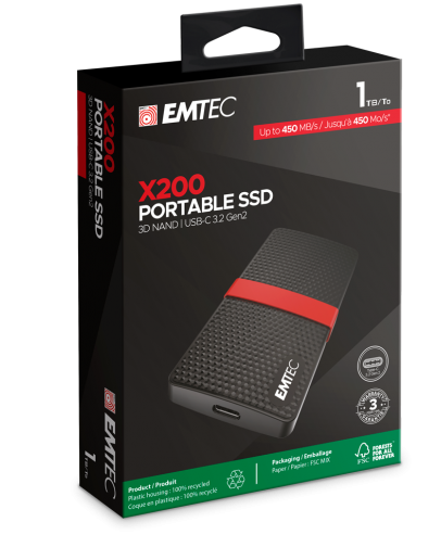 EMTEC EXT SSD X200 1T /USB-C