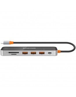 CANYON hub DS-13 7in1 4k USB-C Transparent Space