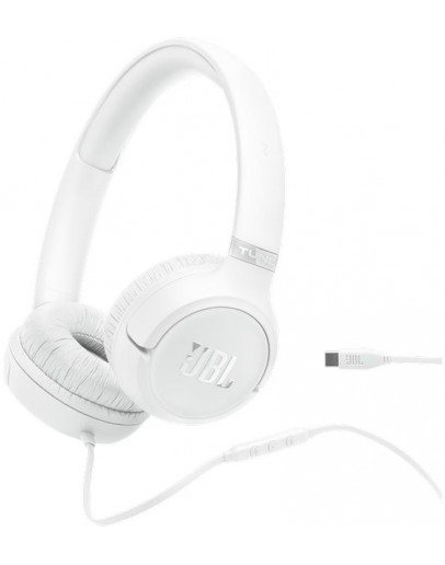 JBL TUNE 530C WHT USB-C Wired on-ear headphones