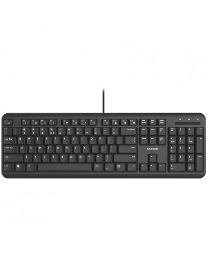 CANYON keyboard HKB-20 EN/BG Velvet Wired Black