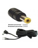 DC кабел DeTech за Toshiba 5.5*2,5 90W 1,2M - 18202