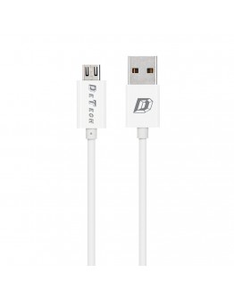 Кабели за данни DeTech, 10бр. Micro USB, 1.0m, Бял - 14143