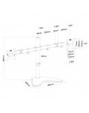 Neomounts Flat Screen Desk Mount (stand) for 2 Mon
