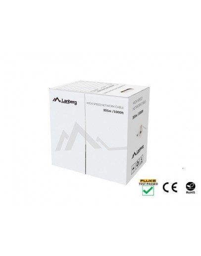 Lanberg LAN cable CAT.6 utp 305m solid cu grey flu