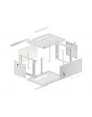 Lanberg rack cabinet 19 wall-mount 6U/600x450 for 