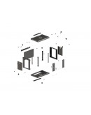 Lanberg rack cabinet 19 wall-mount 6U/540x350 (fla