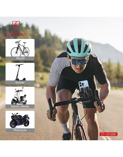 Универсална стойка за телефон, за велосипед, Earldom ET-EH286, Черен - 17898