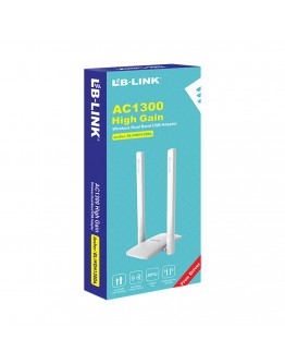 Безжичен мрежов адаптер LB-LINK BL-WDN1300A, 1300Mbps, 2.4/5Ghz, 2 x 6dBi, Бял - 19046