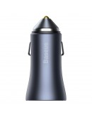 Зарядно устройство за кола Baseus Golden Contactor Pro, 40W, USB, Type-C, С Type-C кабел, Сив - 40508