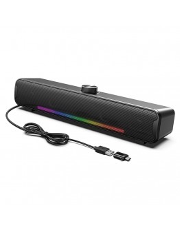 Тонколона Onikuma L16, 2x5W, Bluetooth, USB, RGB, Черен - 22218