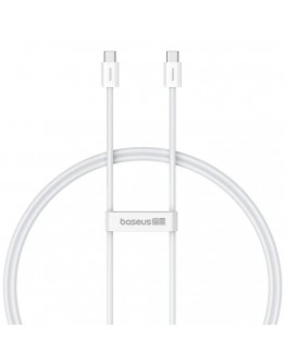 Кабел за данни Baseus Superior 2, Type-C - Type-C, 30W, PD, 1.0m, Бял - 40422