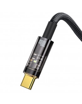 Кабел за данни Baseus Explorer, Type-C, 100W, 1.0m, Черен - 40488