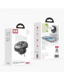 Преходник Earldom ES-SC26, UK/US/AU към EU шуко, 250V, Универсален, Черен - 40523