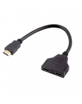 Сплитер DeTech, HDMI (M) - 2*HDMI(F), Черен - 17861