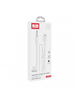 Аудио кабел Earldom ET-AUX42, 3.5mm към Lightning, 1.0м, Бял - 40174