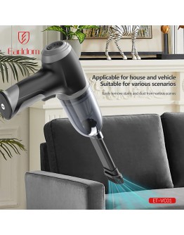 Мини прахосмукачка за кола Earldom ET-VC01, Черен - 40526