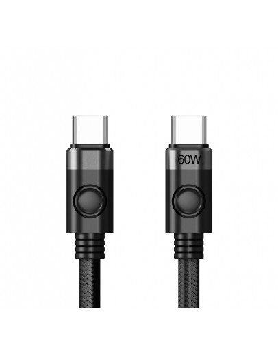 Orico кабел Cable USB C-to-C PD 60W Charging 1.0m Black - CDX-60CC-BK