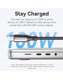 Vention кабел USB2.0 Type-C/Type-C 100W, LED display 2m - CTKBH