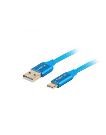 Lanberg USB-C(M) ->  USB-A (M) 2.0 cable 1m, blue 