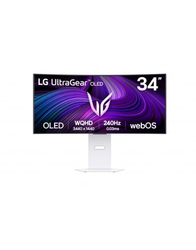 Монитор LG 34GX90SA-W, 34, OLED UltraGear 21:9 Curved Smar