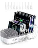 Orico зарядна станция за мобилни устройства Charger Station 220V - 10 x USB 120W white - DUK-10P-EU-WH