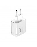Genius Универсално зарядно за стена Charger Wall GaN - USB Type-C/A 65W White - PD-65AC