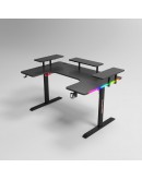 Геймърско бюро No brand P203, 5 в 1, RGB, Черен - 74004