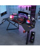 Геймърско бюро No brand D2204, 5 в 1, Черен - 74005