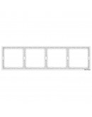 Четворна рамка DeTech DE-9227-84, Хоризонтална, За вграждане, 293x80, Бял - 75118