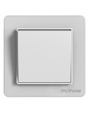 Кръстат електрически ключ DeTech DE-6008-33, Схема 7, 10А, 250V, За вграждане, IP20, Бял - 75004