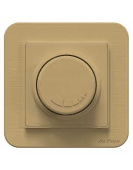 Електрически ключ димер DeTech DE-9223-71, 200W, С рамка, За вграждане, IP20, Златист - 75052