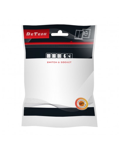 Единична розетка за компютър DeTech DE-9223-61, RJ45, Cat5E, За вграждане, IP20, Златист - 75050